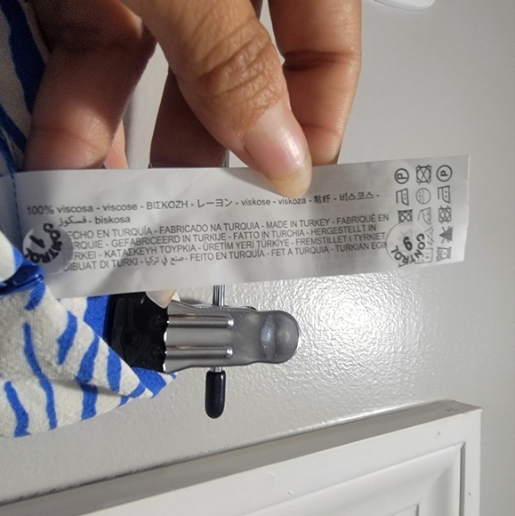 Zara Blue and White Zebra Print Ruffled Hem Skort - Picture 11 of 11